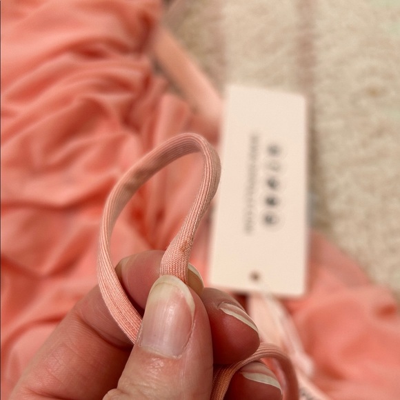 NWT Oh Polly Mesh Mini Dress Size US6 Clubbing Strappy Back Peach Love Island - Picture 12 of 13